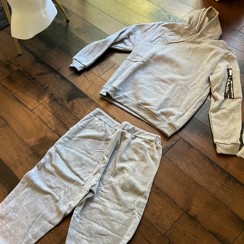 Brand new with tags grey sweatshirt and sweatpants set